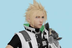 FFVII Cloud Final-Fantasy, ffvii, final, fantasy, man, male, people, xna, characters, animated